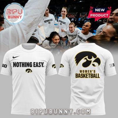 New Iowa Hawkeyes Nothing Easy White Hoodie