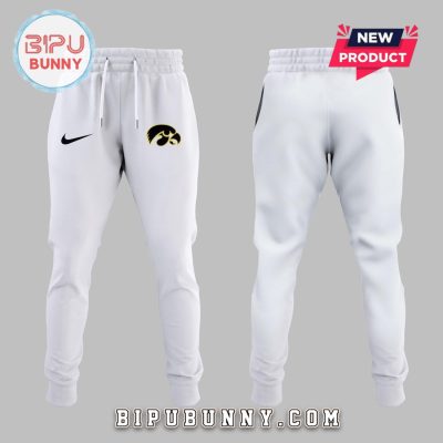 New Iowa Hawkeyes Nothing Easy White Hoodie And Pants
