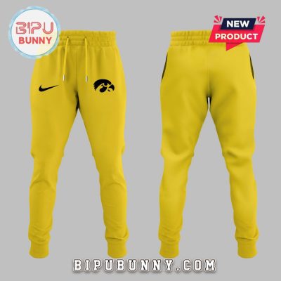 New Iowa Hawkeyes Nothing Easy Yellow Hoodie And Pants