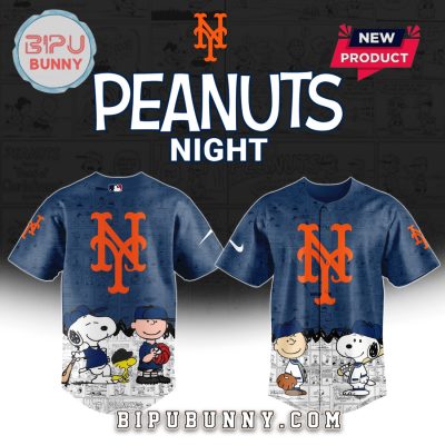New York Mets 75th Anniversary Of Peanuts Baseball Jersey