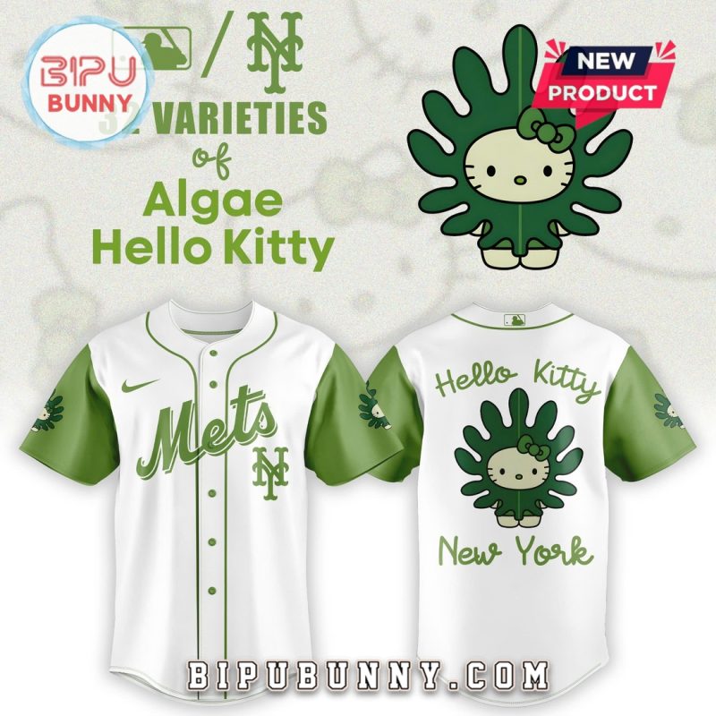 New York Mets x 32 Algae Hello Kitty Baseball Jersey