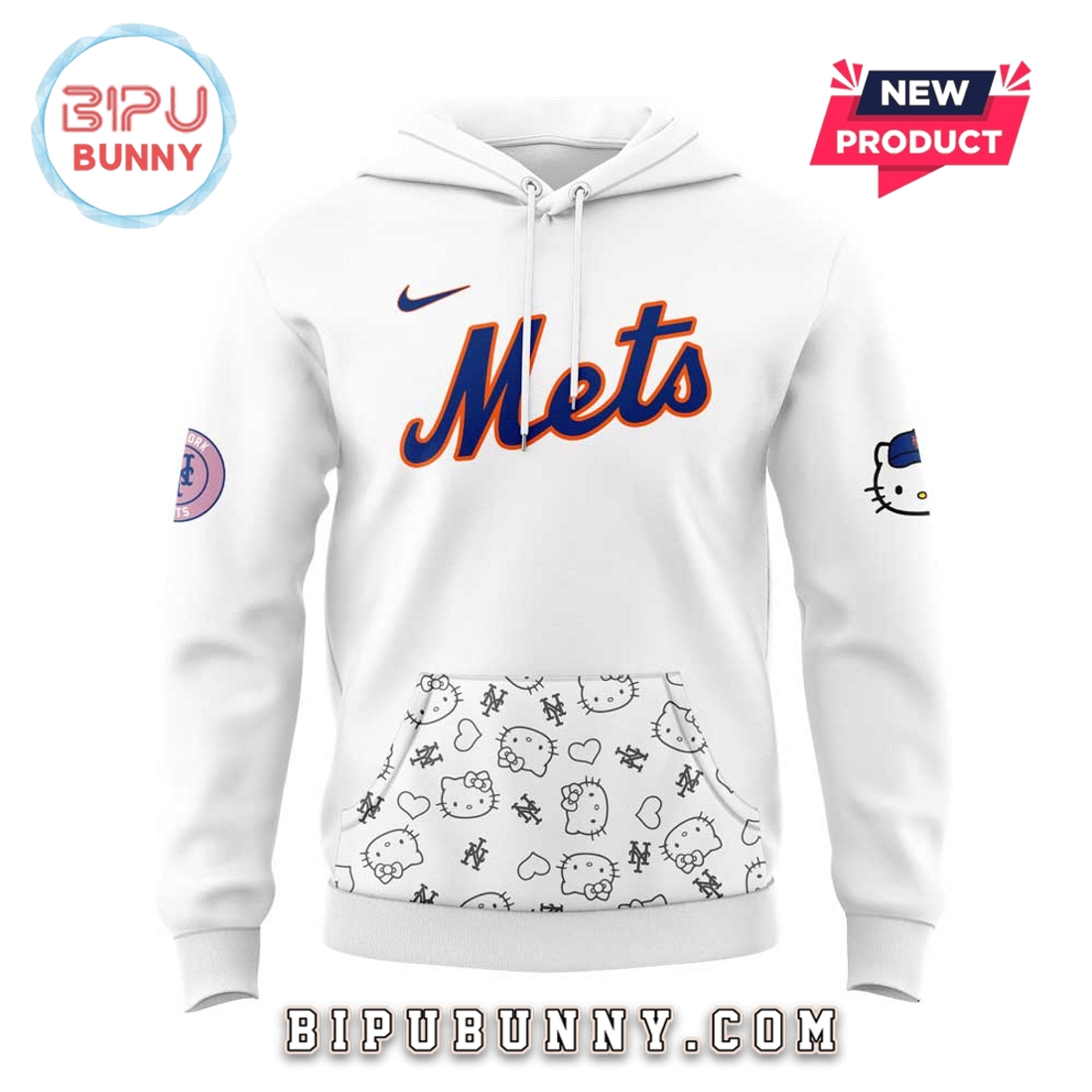 New York Mets x Hello Kitty Night Game Hoodie New York Mets x Hello Kitty Night Game Hoodie