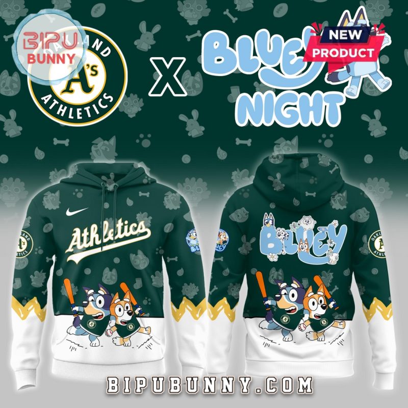 Oakland Athletics 2025 Bluey Night Hoodie