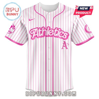 Oakland Athletics MLB x Barbie Night Game Baseball Jersey