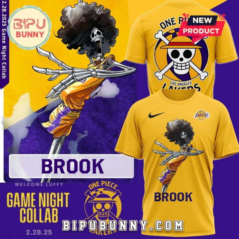 One Piece Night Brook Amine Los Angeles Lakers Shirt