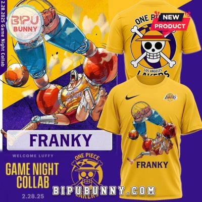 One Piece Night Franky Amine Los Angeles Lakers Shirt