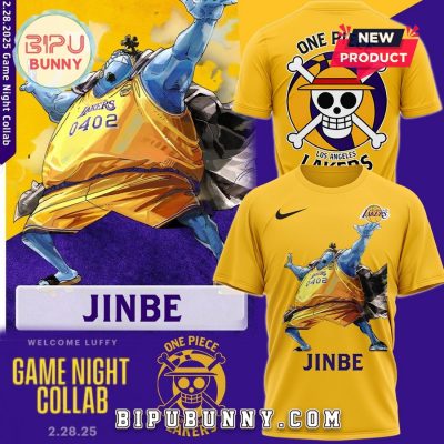 One Piece Night Jinbe Amine Los Angeles Lakers Shirt