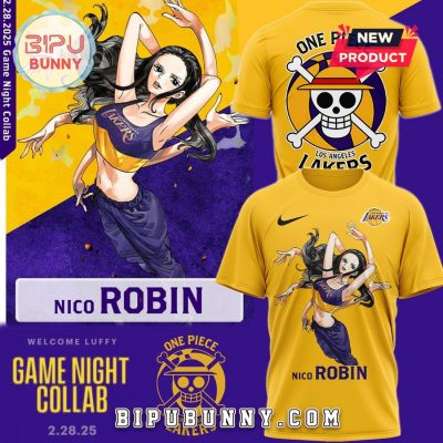 One Piece Night Nico Robin Amine Los Angeles Lakers Shirt