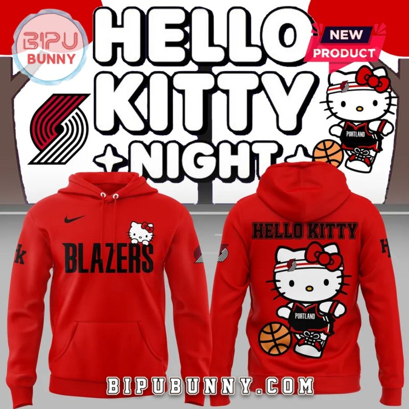 Portland Trail Blazers x Hello Kitty Red Hoodie