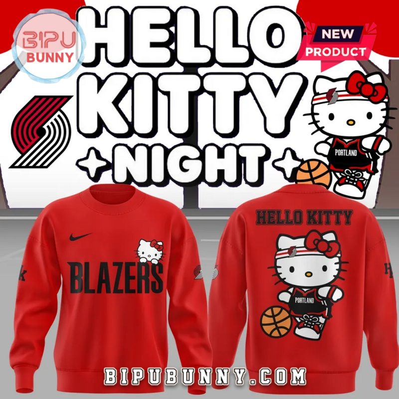 Portland Trail Blazers x Hello Kitty Red Hoodie