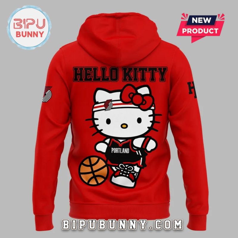 Portland Trail Blazers x Hello Kitty Red Hoodie