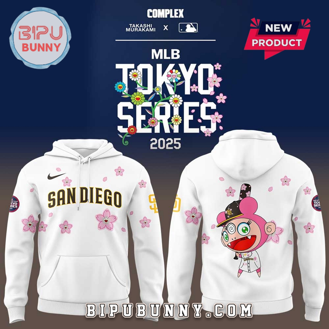 San Diego Padres 2025 MLB Tokyo Series Hoodie - Bipubunny Store San Diego Padres 2025 MLB Tokyo Series Hoodie - Bipubunny Store