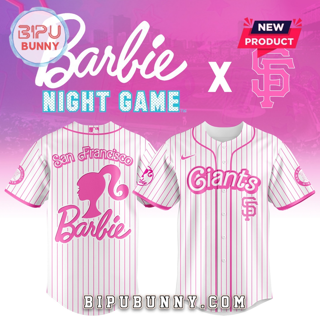 San Francisco Giants MLB x Barbie Night Game Baseball Jersey San Francisco Giants MLB x Barbie Night Game Baseball Jersey