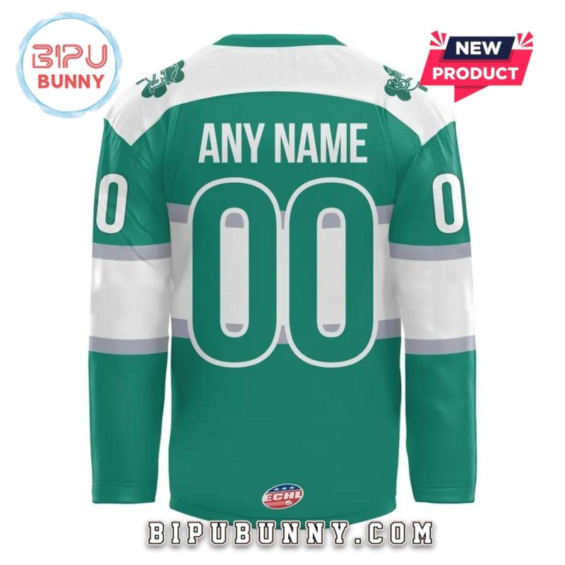 Savannah Ghost Pirates ECHL 2025 St. Patrick Day Hockey Jersey
