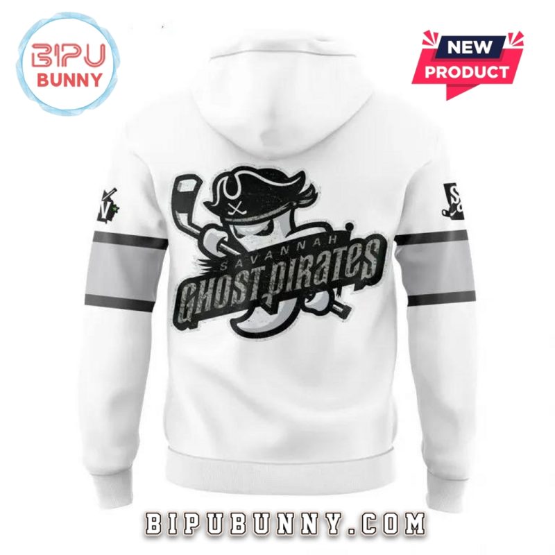 Savannah Ghost Pirates ECHL 2025 White Hoodie