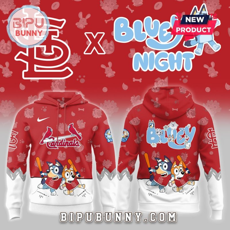 St.Louis Cardinals 2025 Bluey Night Hoodie