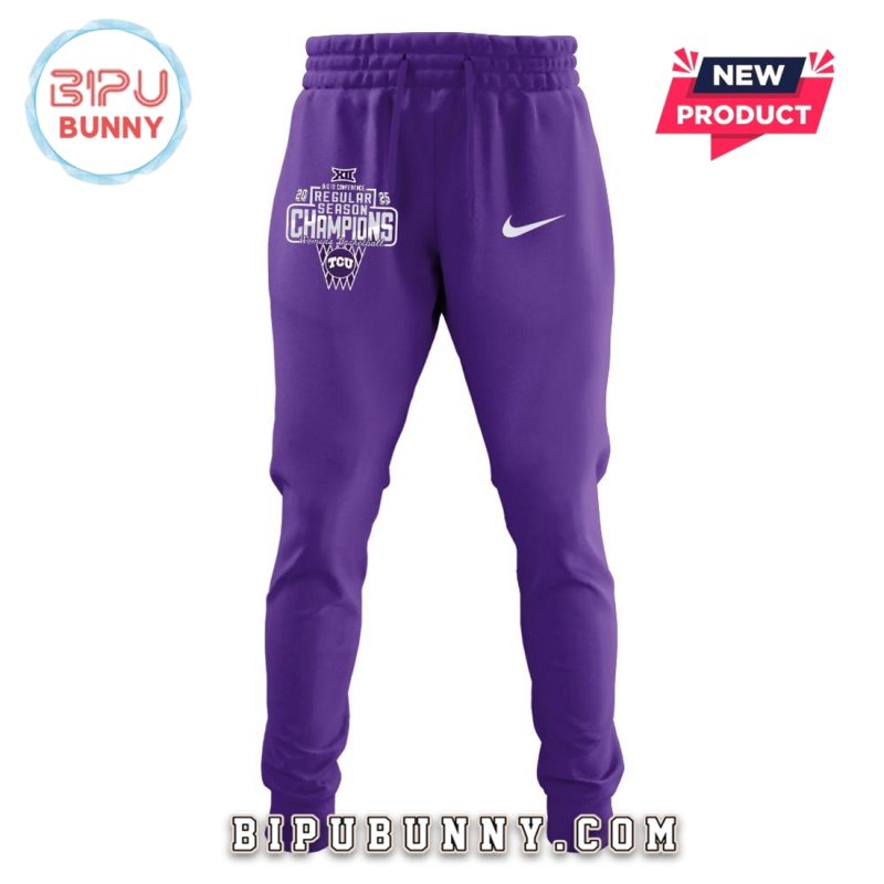 TCU Horned Frogs Big 12 Basketball Champions Hoodie And Pants