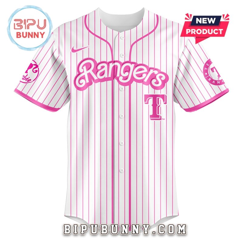 Texas Rangers MLB x Barbie Night Game Baseball Jersey