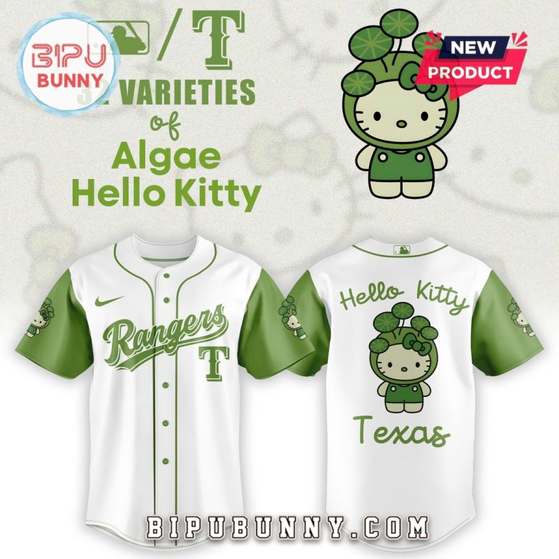 Texas Rangers x 32 Algae Hello Kitty Baseball Jersey