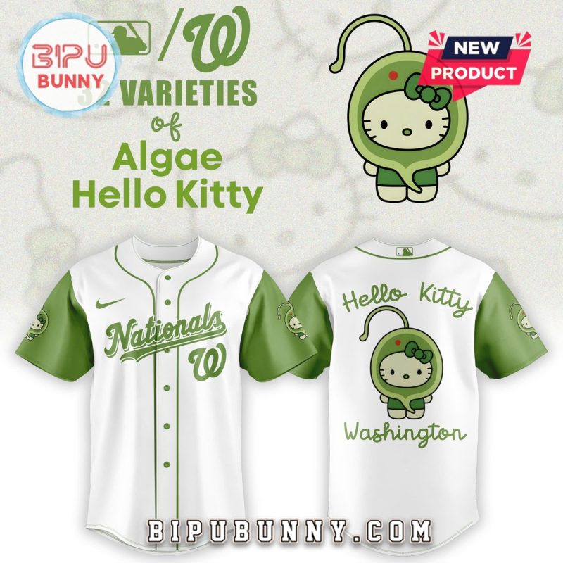 Washington Nationals x 32 Algae Hello Kitty Baseball Jersey