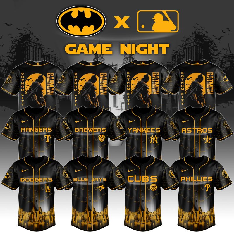Full MLB Batman Game Night Jersey 2025 Collection fan gear lineup