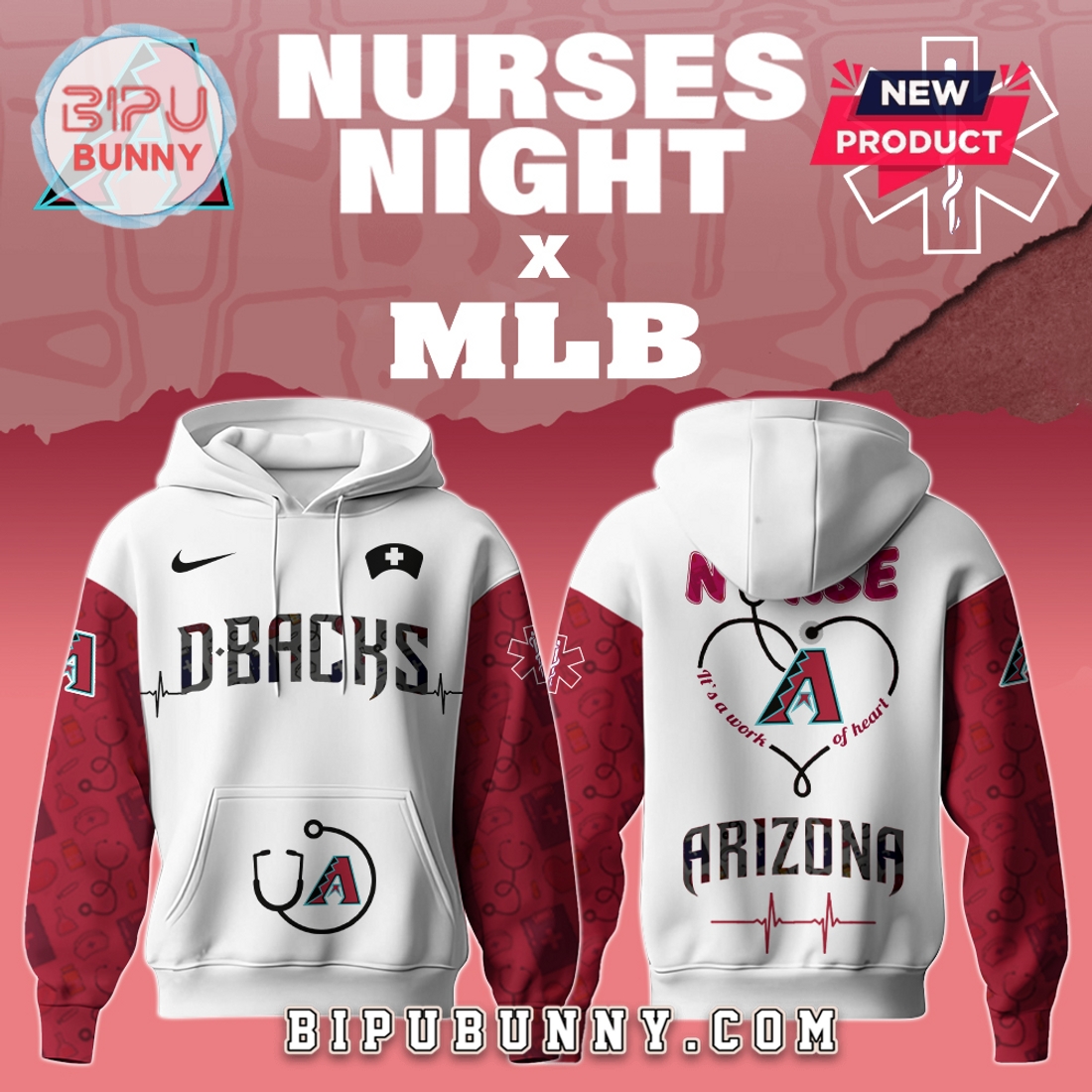 Arizona Diamondbacks MLB Nurses Game Hoodie And Pants Arizona Diamondbacks MLB Nurses Game Hoodie And Pants