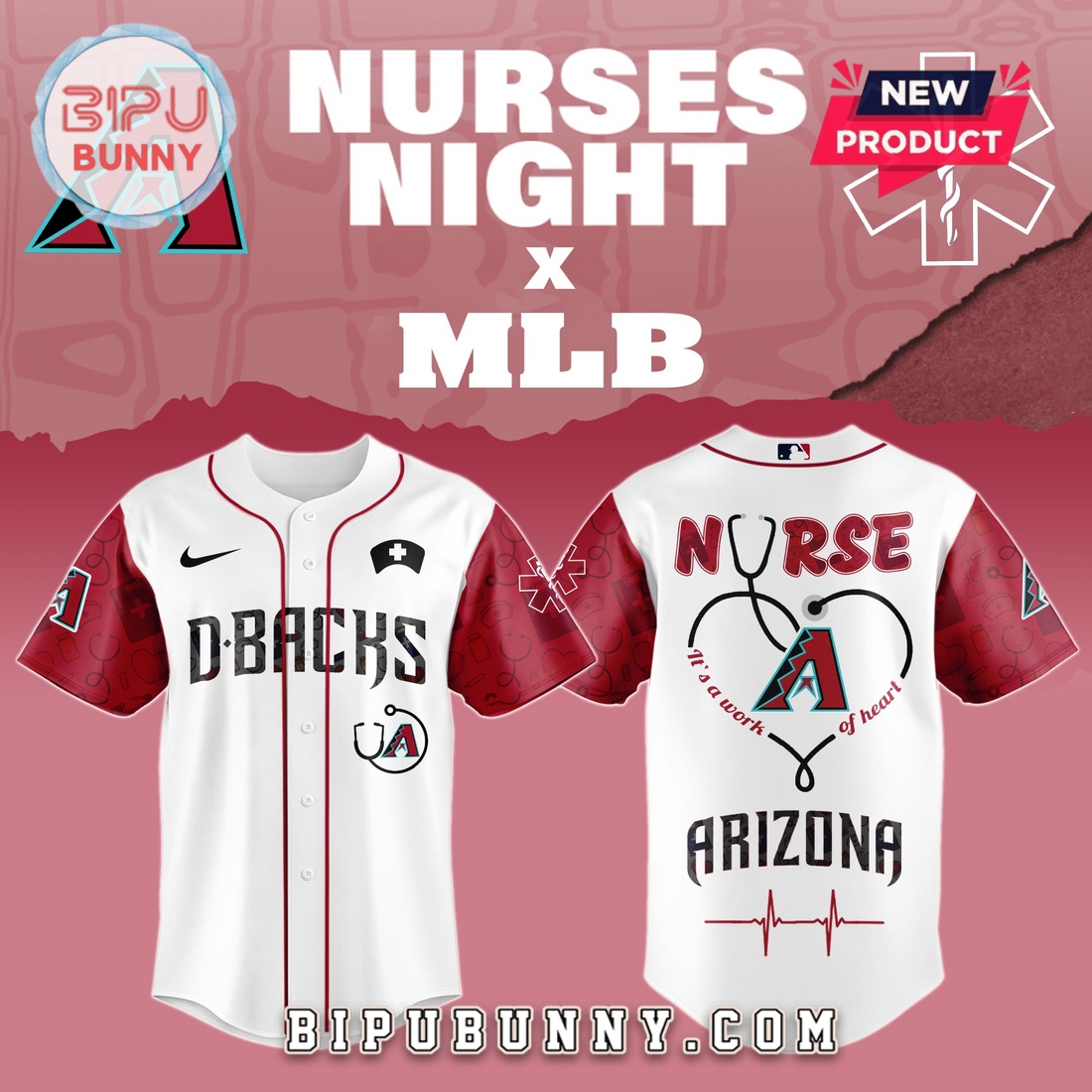 Arizona Diamondbacks MLB Nurses Game Night Baseball Jersey Arizona Diamondbacks MLB Nurses Game Night Baseball Jersey