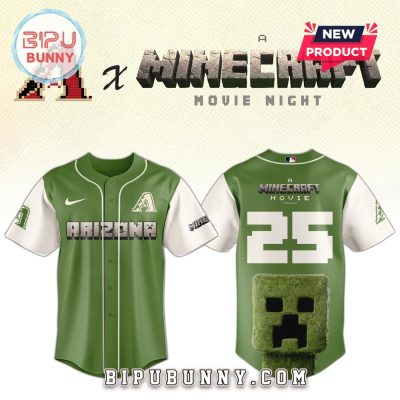 Arizona Diamondbacks MLB x Minecraft Movie Night Baseball Jersey
