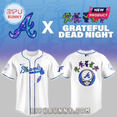 Atlanta Braves 2025 Grateful Dead Night Baseball Jersey