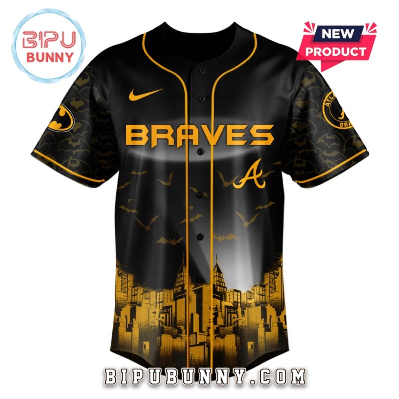 Atlanta Braves MLB x Batman Game Night Baseball Jersey