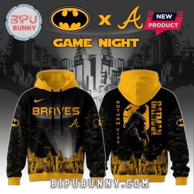Atlanta Braves MLB x Batman Game Night Hoodie And Pants