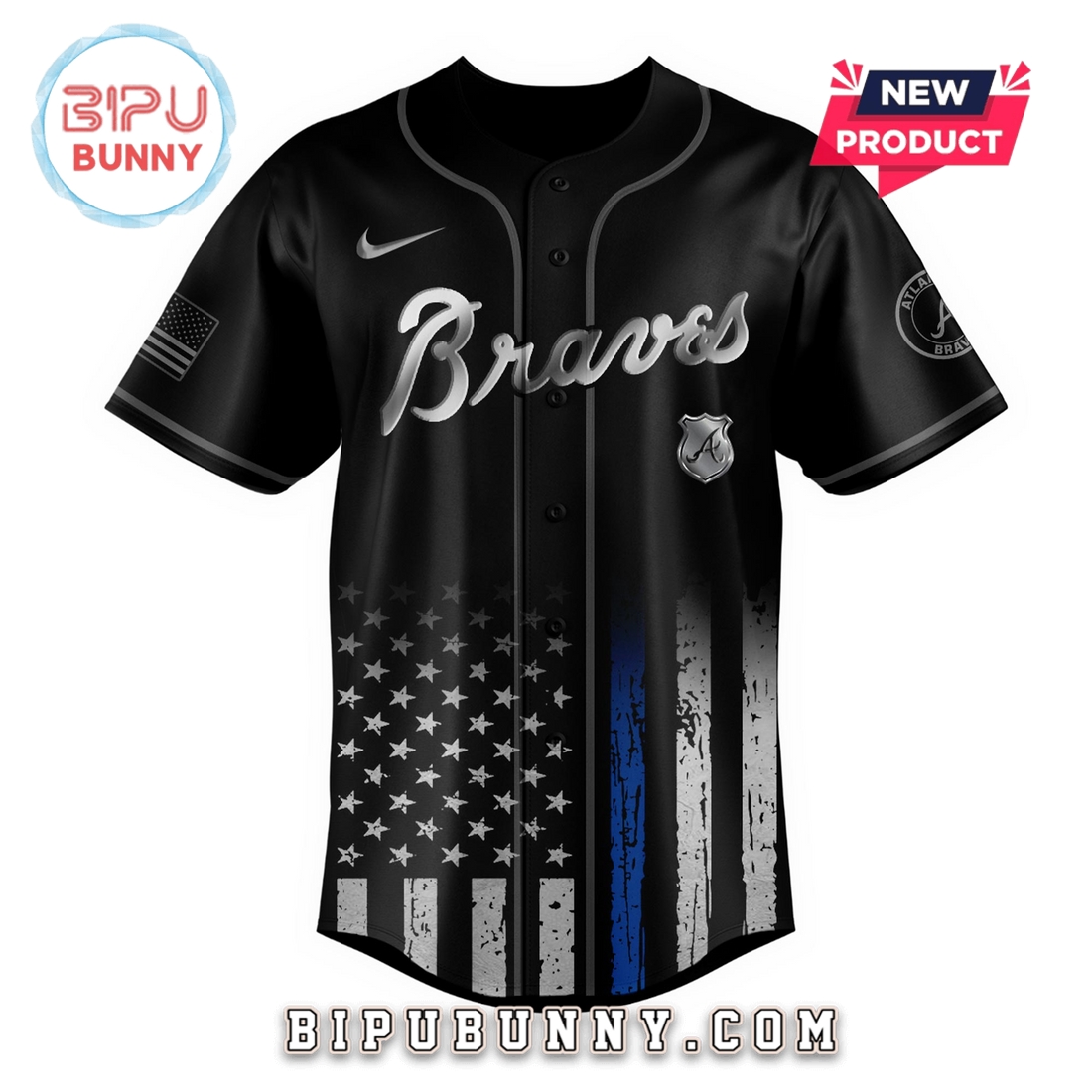Atlanta Braves MLB x Law Enforcement Night Baseball Jersey Atlanta Braves MLB x Law Enforcement Night Baseball Jersey