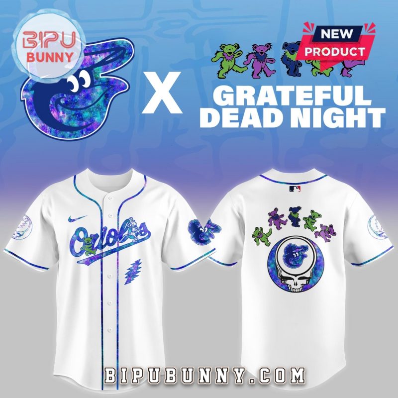 Baltimore Orioles 2025 Grateful Dead Night Baseball Jersey