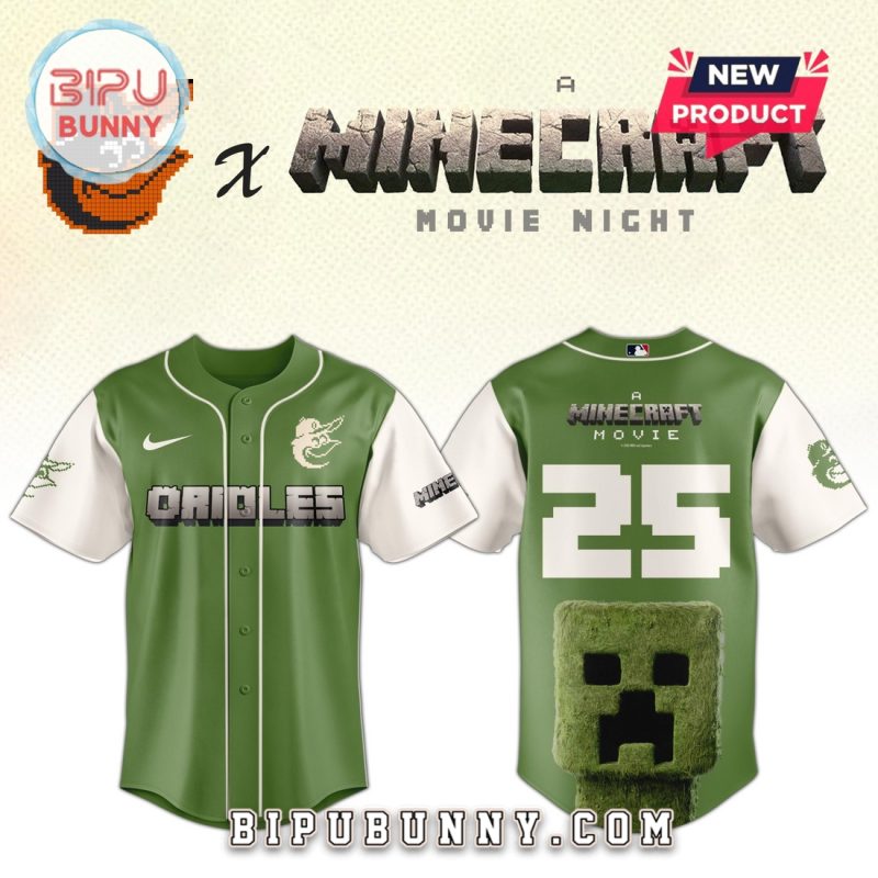 Baltimore Orioles MLB x Minecraft Movie Night Baseball Jersey