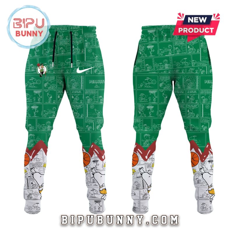 Boston Celtics 75th Anniversary of Peanuts Hoodie And Pants