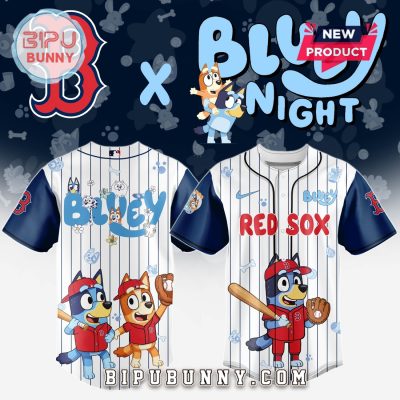 Boston Red Sox MLB x Bluey And Bingo Baseball Jersey