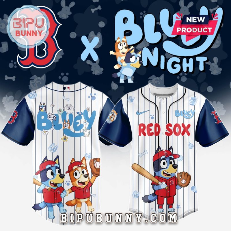 Boston Red Sox MLB x Bluey And Bingo Baseball Jersey