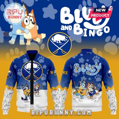 Buffalo Sabres Bluey and Bingo 2025 Baseball Jacket