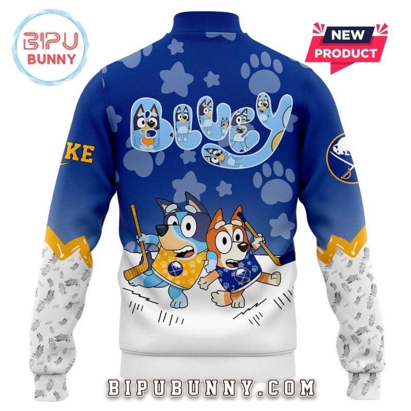 Buffalo Sabres Bluey and Bingo 2025 Baseball Jacket