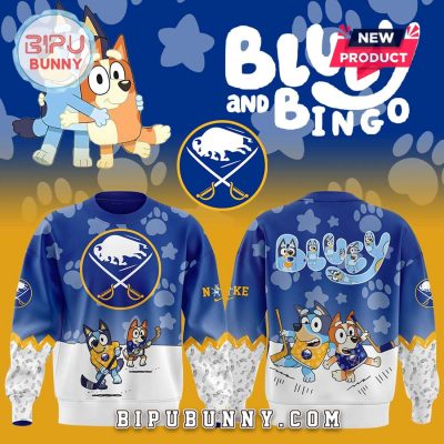 Buffalo Sabres Bluey and Bingo 2025 Hoodie