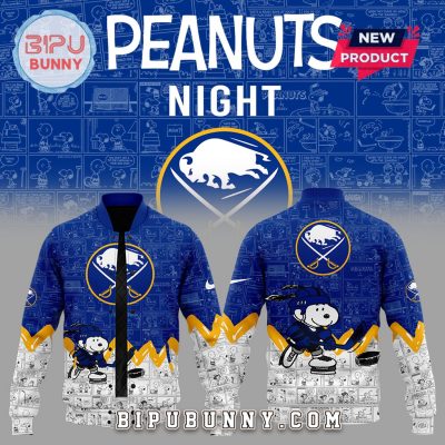 Buffalo Sabres Peanuts Night 2025 Baseball Jacket