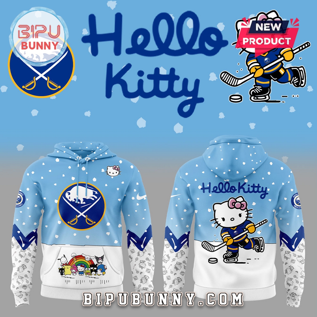 Buffalo Sabres x Hello Kitty 2025 Hoodie Buffalo Sabres x Hello Kitty 2025 Hoodie