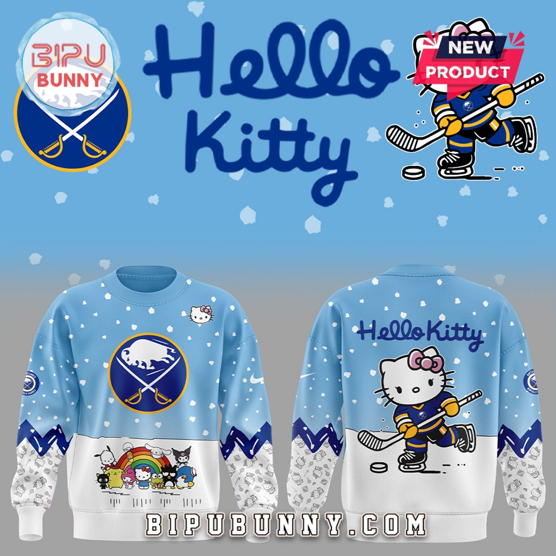 Buffalo Sabres x Hello Kitty 2025 Hoodie Buffalo Sabres x Hello Kitty 2025 Hoodie