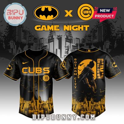 Chicago Cubs MLB x Batman Game Night Baseball Jersey