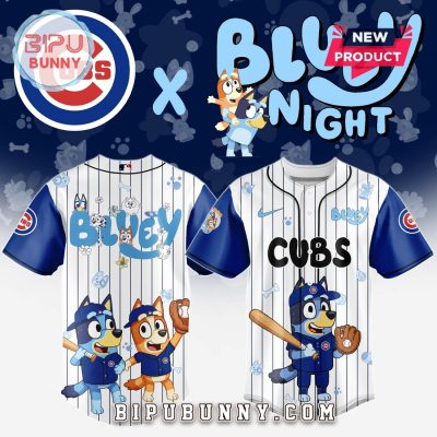 Chicago Cubs MLB x Bluey And Bingo Baseball Jersey