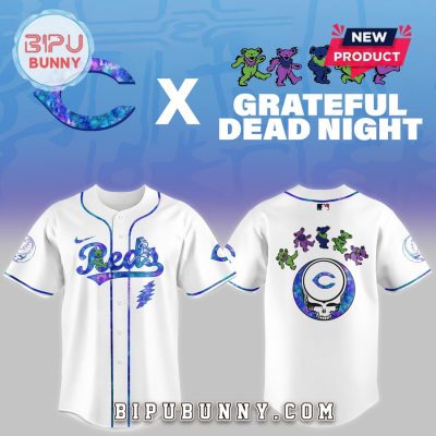 Cincinnati Reds 2025 Grateful Dead Night Baseball Jersey