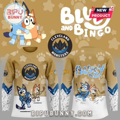 Cleveland Monsters Bluey and Bingo Hockey Jersey