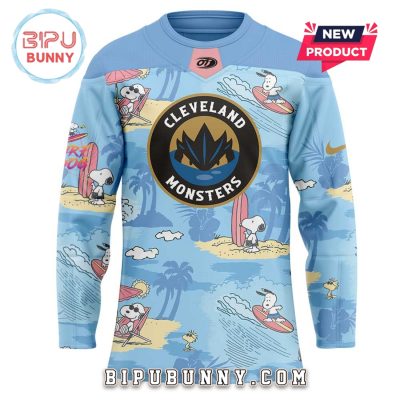 Cleveland Monsters Peanuts Summer Hockey Jersey