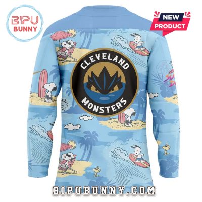 Cleveland Monsters Peanuts Summer Hockey Jersey