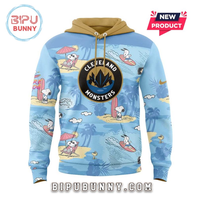 Cleveland Monsters Peanuts Summer Hoodie And Pants
